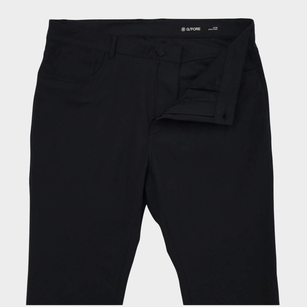 G/FORE Mens 5-Pocket Golf Pants Black Performance Trousers 34/30